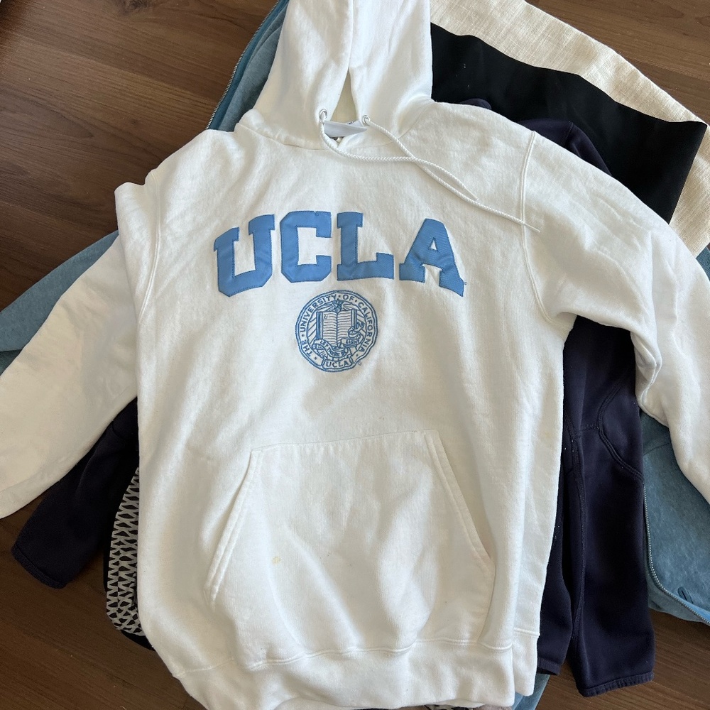 UCLA White and Blue Champion Sweatshirt Pullover Small